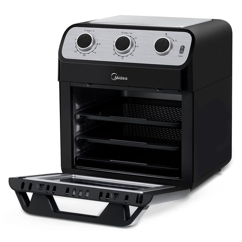 02.Fritadeira-Airfryer---Forno-Ovenfryer-12L-Midea---FFA20P1.FFA20P2-Lateral-aberta-vazia