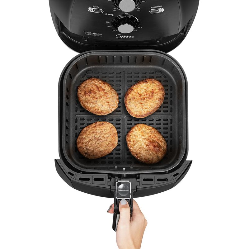 13-Fritadeira-AirFryer-53L-Midea-FRB50P1.FRB50P2-Cesto-Hamburguer