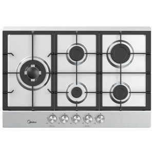 Cooktop 5 Bocas a Gás Inox com Mega Chama Midea