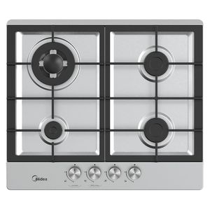 Cooktop 4 Bocas a Gás Inox com Grade de Ferro Fundido Midea