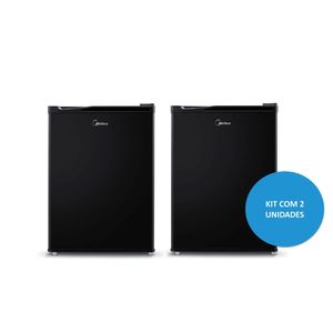 Frigobar Preto 67 Litros Midea - Kit 2 unidades