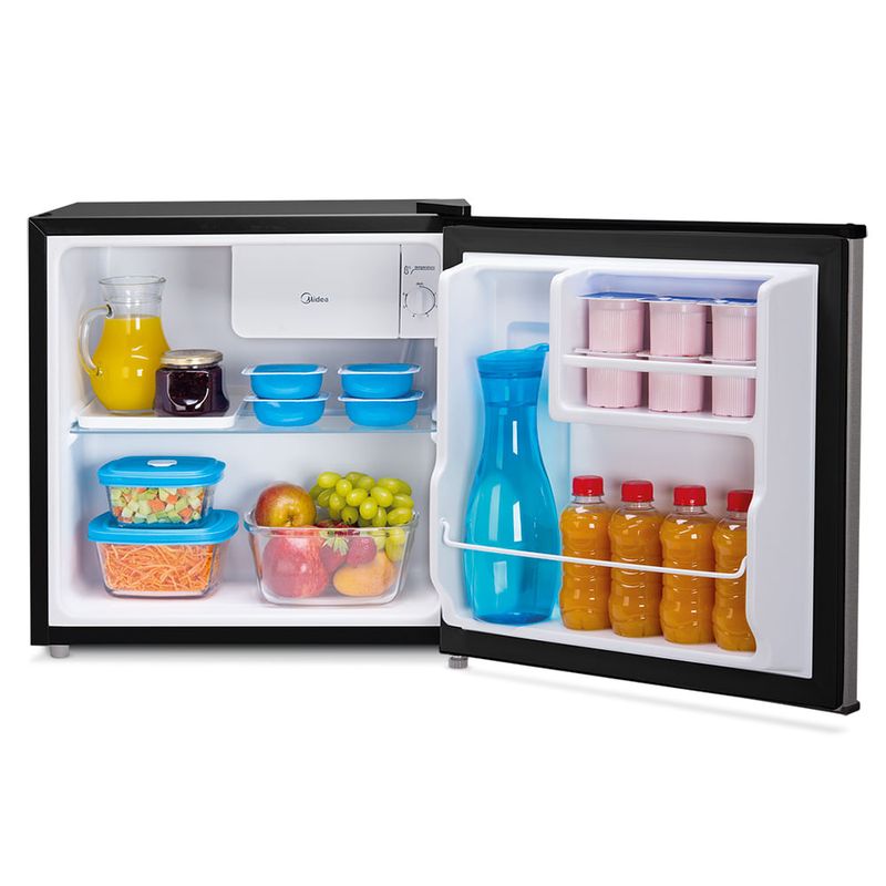 02-aberto-Frigobar-Preto-com-Inox-45L