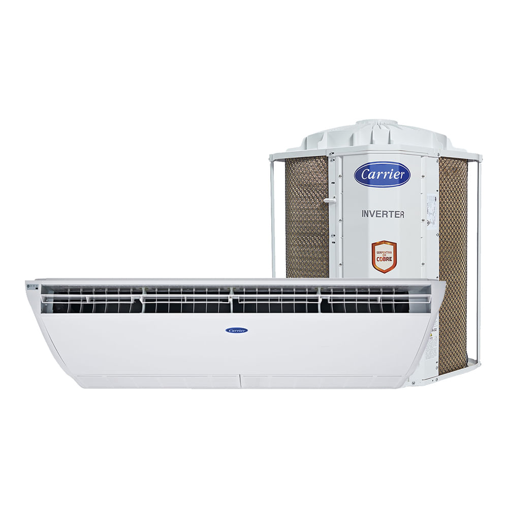 Ar Condicionado Split Teto 48000 BTUs Inverter Xpower Quente e Frio Carrier 42ZQVE48C5.38CQVE48515MC — piso-teto---imagem