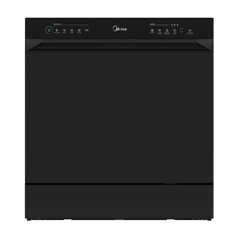 Lava Louças 8 Serviços Preta Touch Plus | Midea