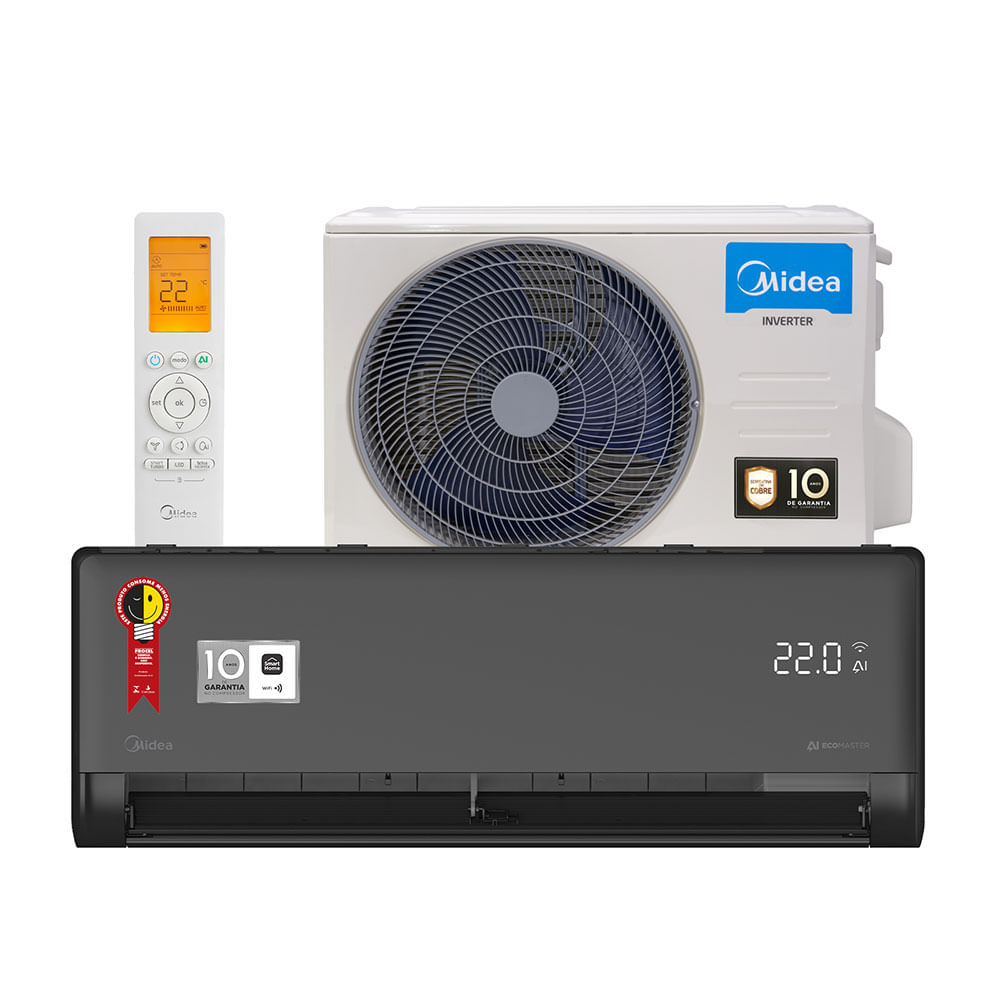 Ar-Condicionado Inverter Preto Grafite 18.000 BTUs Q/F