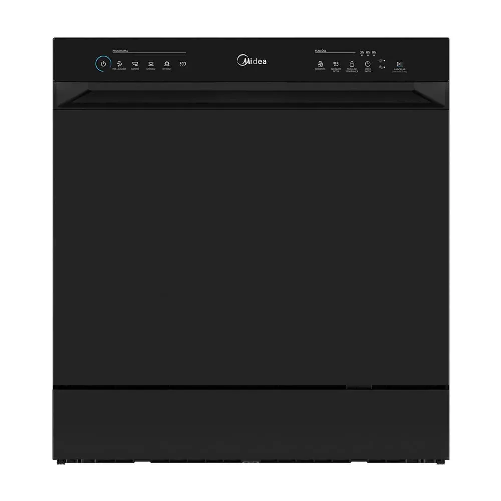 Lava Louças 8 Serviços Preta Touch Plus Midea MDWTF08B1