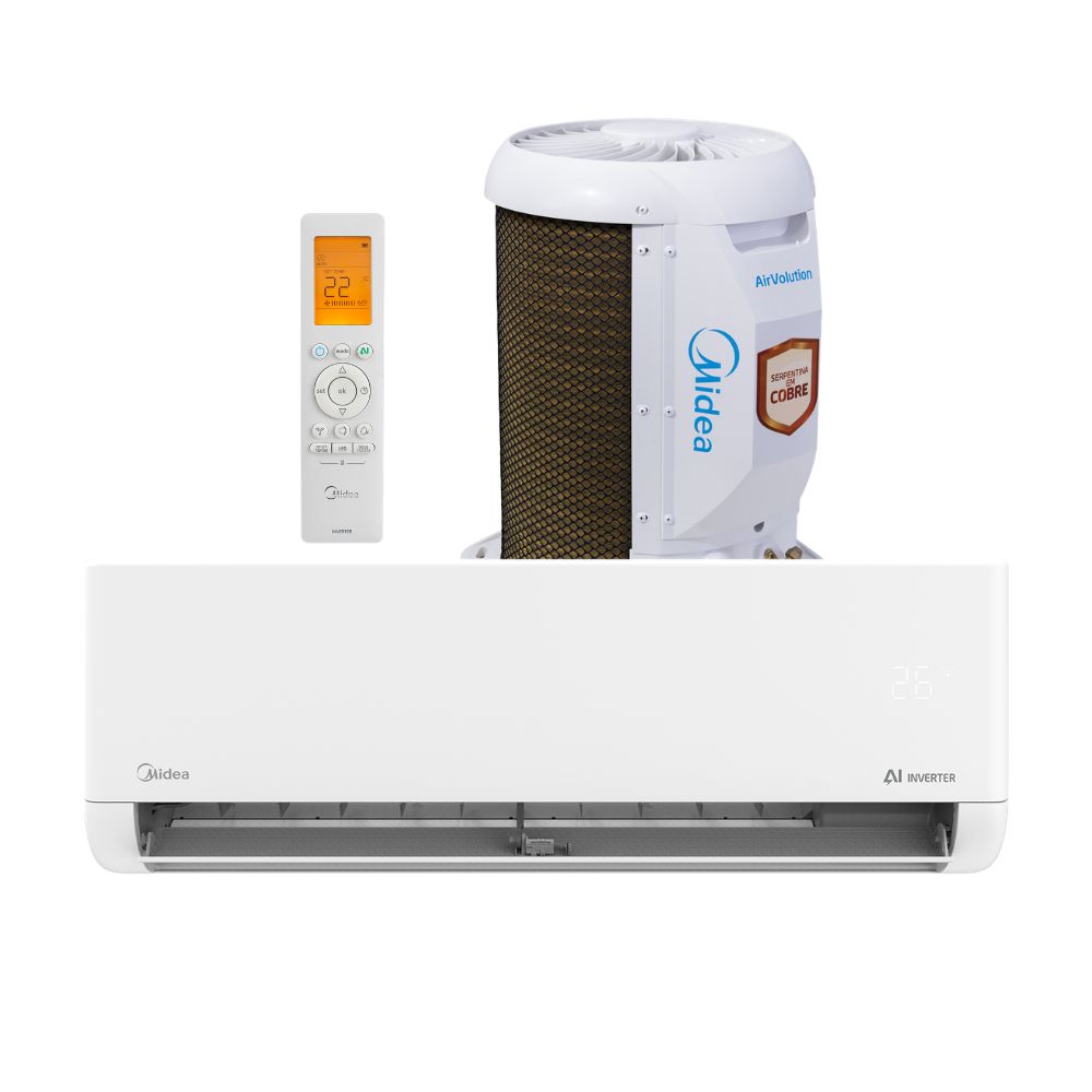Ar Condicionado Split 9000 BTUs Inverter AI AirVolution Frio Midea 42EFVCB09M5x38TAVCB09M5