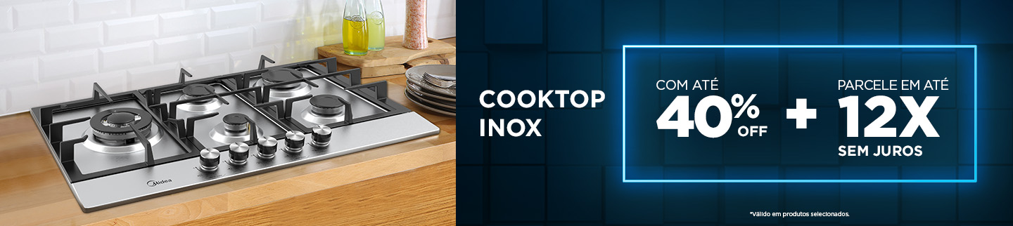 cooktop inox com até 40% off