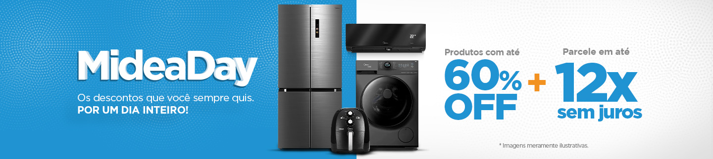 midea day  produtos até 60% off