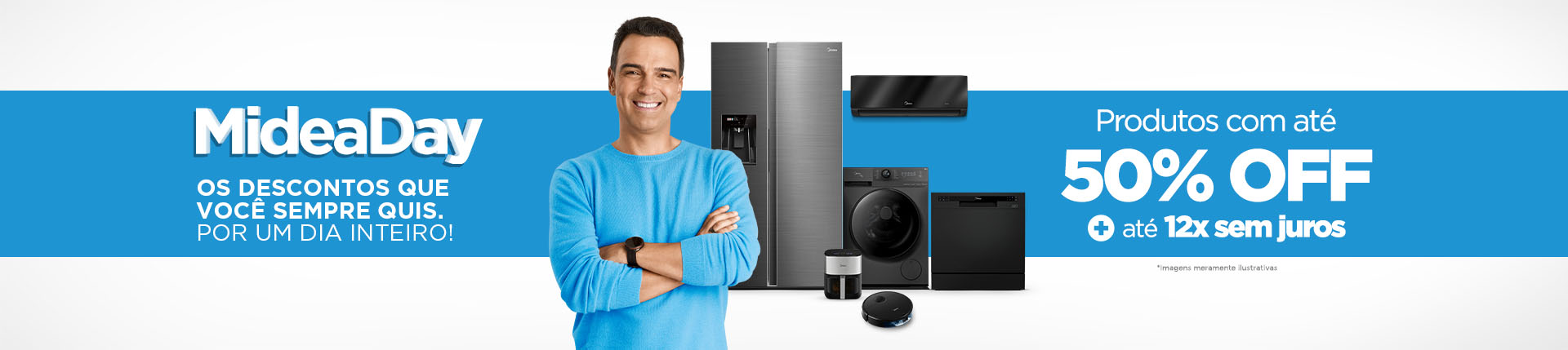 Midea day produtos com até 50% OFF
